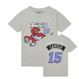 Mitchell & Ness Toronto Raptors Vince Carter t-paita harmaa