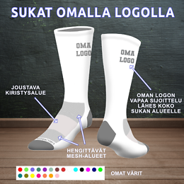 Sukat omalla logolla