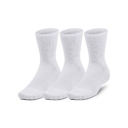 Under Armour 3-maker Mid-Crew sukat 3-pack valkoinen