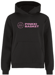 PinkkiBasket Craft huppari musta, naisten leikkauksella