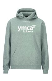 YMCA Kokkola Craft huppari harmaa naisten leikkauksella