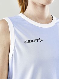 Craft naisten kääntöpaita sininen/valkoinen