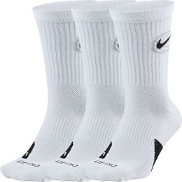 Nike Elite Everyday Basketball sukat 3-pack valkoinen