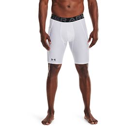 Under Armour HeatGear pitkät kompressioshortsit valkoinen