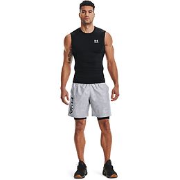 Under Armour HeatGear Kompressiopaita hihaton musta