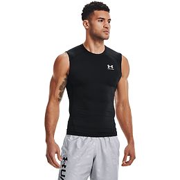 Under Armour HeatGear Kompressiopaita hihaton musta