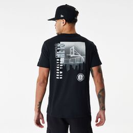 New Era Brooklyn Nets Skyline Script T-Paita