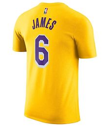 Nike Los Angeles Lakers James Icon t-paita kids keltainen